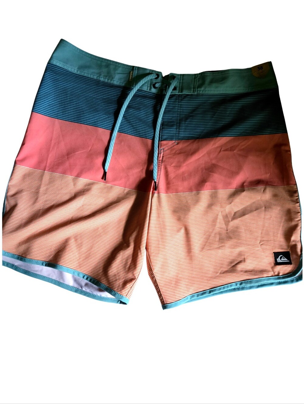 Quiksilver Men's Surfsilk Tijuana Board Shorts Multicolor Striped Swimwear 38
